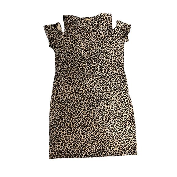 Michael Kors Women’s Animal Leopard Print Brown Dress Size Medium NWOT - Picture 2 of 4